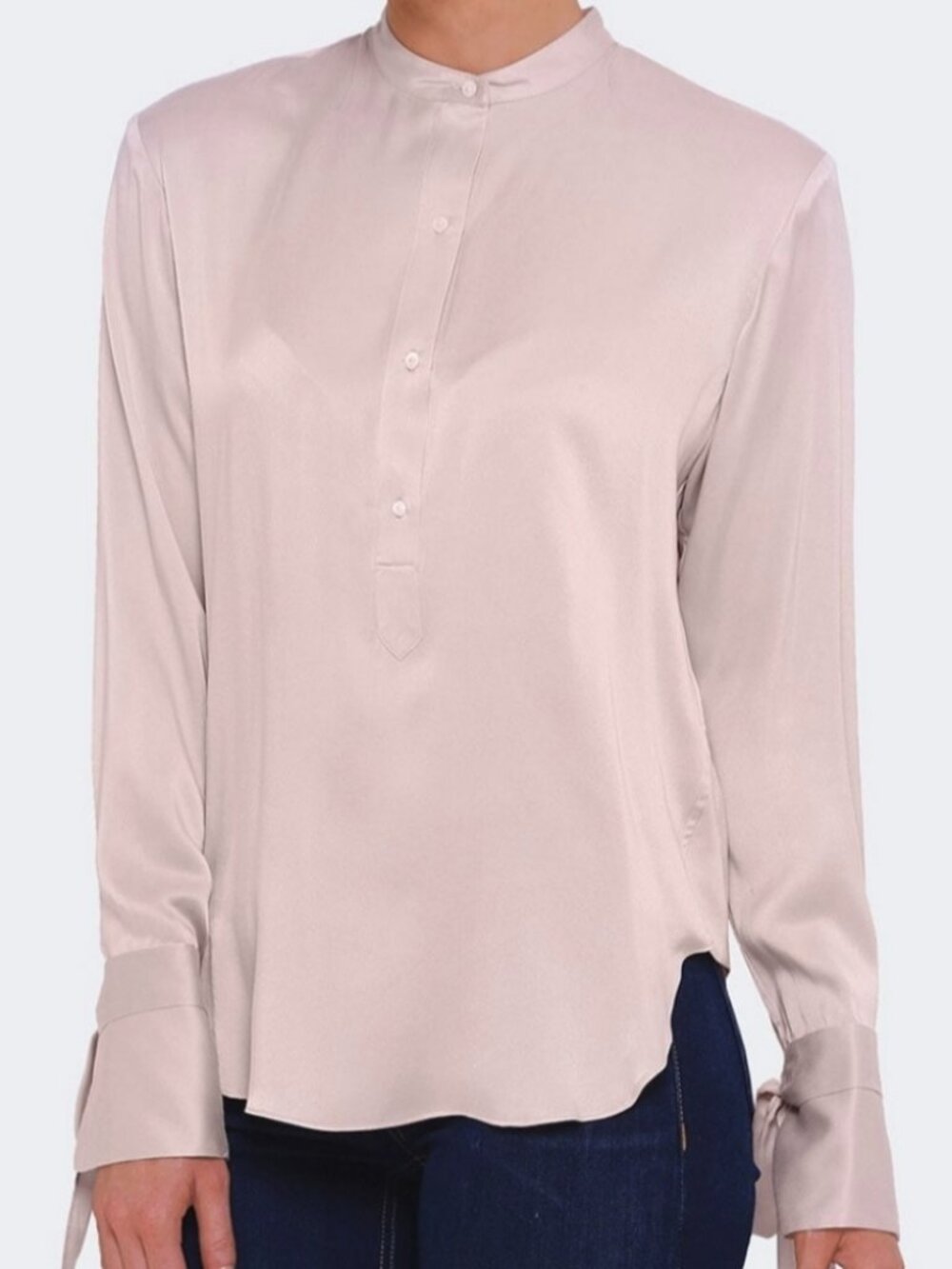 Rag & Bone Silk Dylan Shirt Women's Size Small Relaxed Quiet Luxury